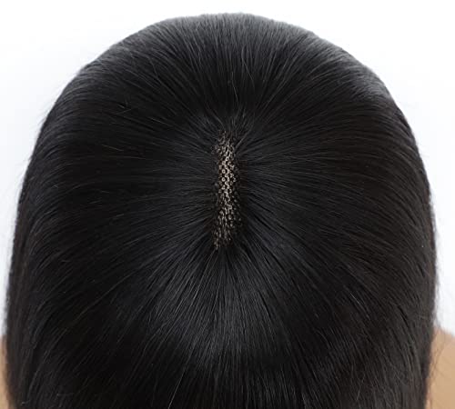 Sqplxk Straight Short Bob Wig Human Hair With Bangs 2X1 Lace Glueless Cut Bob Wigs Realistic Look Scalp Bob Bangs Wigs For Women Natural Color Brazilian Human Virgin Hair Wigs (10Inch) #TOP3