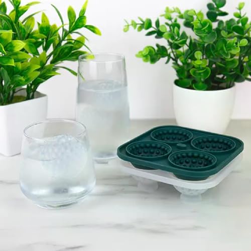 Bandeja para cubitos de hielo forma pelota de golf verde miniatura 6