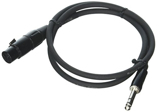 Roland Black Series Interconnect Cable, 1/4-Inch TRS to XLR (Female), 3-Feet