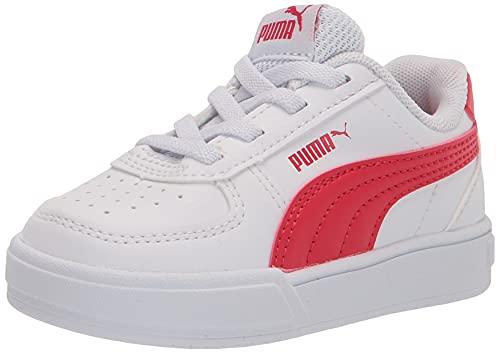 Image of PUMA Kids Caven Slip On Sneaker, White-High Risk Red, 4 US Unisex Toddler