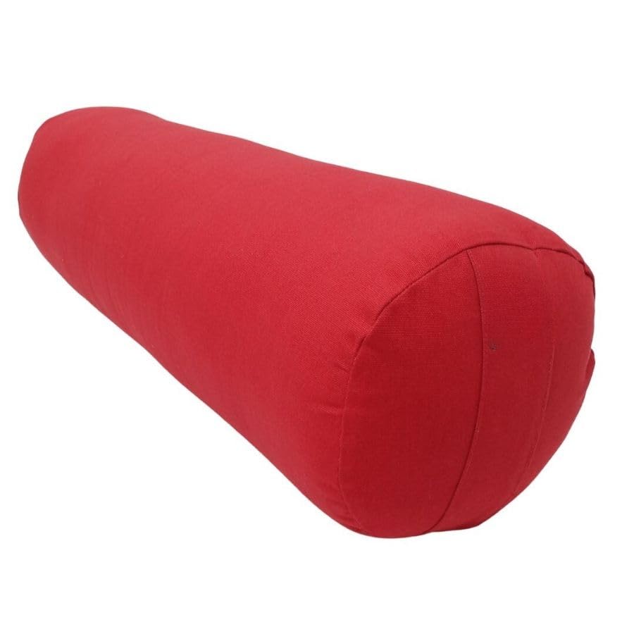 Bolster da yoga cilindrico in cotone e kapok biologico, 65 x 21 cm
