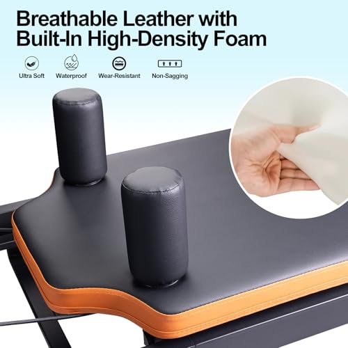 Pilates Reformer,Dpiolrcag Foldable Pilates Machine & Equipment for Home Use and Gym Workout, Suitable for Advanced and Beginners Users, Up to 250 lbs Weight Capacity