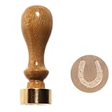 Solid brass Head Hufeisen Messing-Verschluss, 22 mm Durchmesser, Messing massiv, mit einem Griff, Hochglanz, Eiche