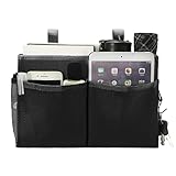 Organiseur de chevet multifonction : parfait pour les étudiants à accrocher sur le chevet pour ranger des livres, magazines, cahiers, stylos, téléphone portable et des collations et boissons, également excellent pour accrocher sur la poussette ou le lit d'enfant pour organiser les articles dont bébé a besoin