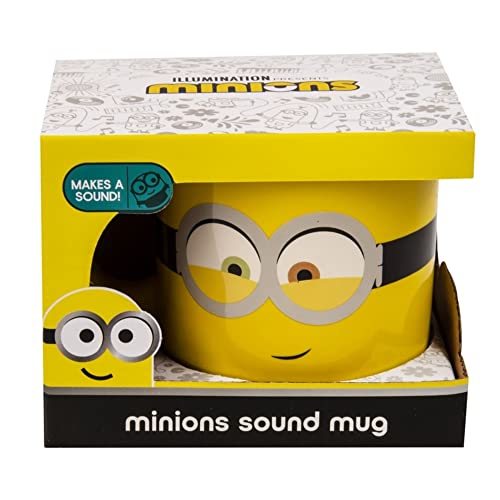 Fizz Creations - Minions Kaffeebecher mit Sound | Kaffee- & Tee Becher | Kinder Teetasse | Tasse ca. 255 ml Frühstückstasse | Offizielles Lizenzprodukt | Geschenk für Minion Fans zu Geburtstag Cover