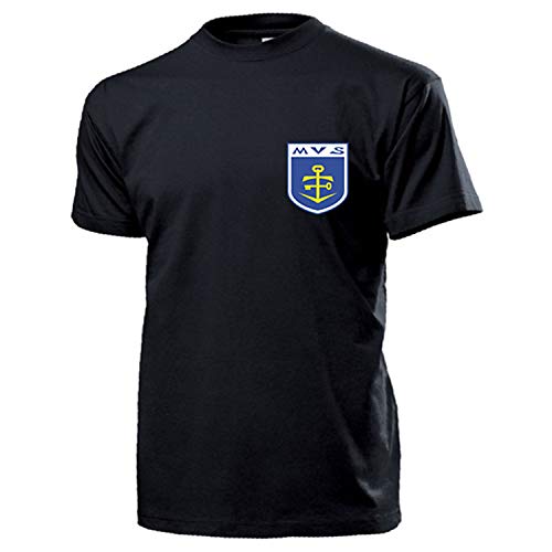 T-shirt Marine List Sylt noir grande taille 4XL MSV logistique marine allemand