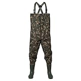 Fox Cunk Camo LW Waders Größe 8/42, Unisex, Outdoor-Enthusiasten, Fischer, Waders, Grün mit dominantem Grün, EU-Medium, 30 cm Beinlänge, 42 cm Taillenweite