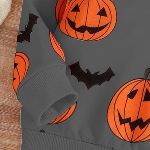 Baby Girls Halloween Pumpkin Sweatshirts Toddler Boys Cute Pullover Sweatshirt Long Sleeve Sweatshirts3