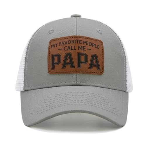 Image of Waldeal Papa Trucker Hat, Adjustable Snapback Dad Hats for Men, Fathers Day Birthday Gifts from Daughter