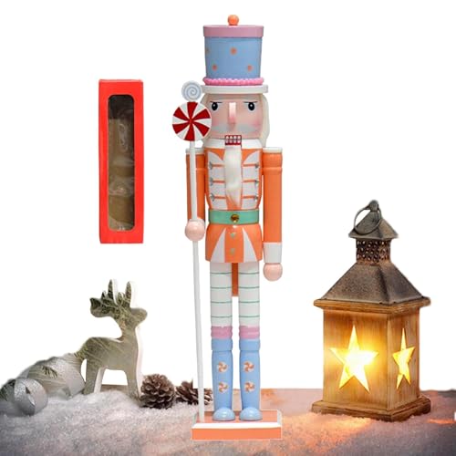 Weihnachtliche Nussknacker-Figuren – große Holzdekorationen, Bunte...