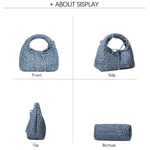 Image of JINMANXUE Fashion Mini Handbag For Women, Woven Tote Bucket Composite Bag Knitting Chain Bags, Crossbody Shoulder Purses