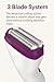 Remington Smooth & Silky Electric Shaver for Women, 3-Blade Battery Operated Foil Shaver and Bikini Trimmer, Shave Wet or Dry