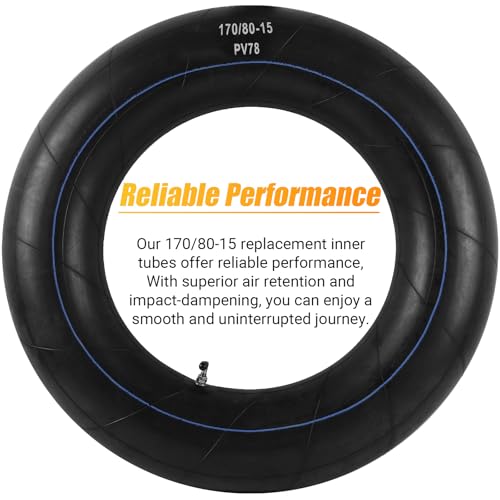 Image of AR-PRO (2-Pack) 170 /80-15 Replacement Inner Tubes Heavy Duty with PV-78 Valve Stem - Premium Butyl Rubber Power Sports Inner Tube Perfect for 170 80-15 Tire