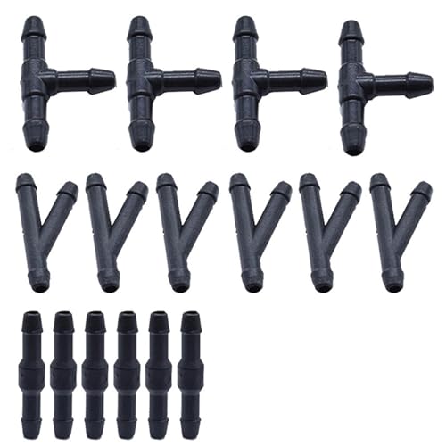 Tuyau de lave-glace de voiture : 18 raccords universels en T Y I pour embouts de nettoyage