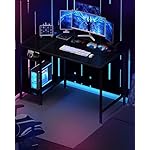 Computer Desk - 47” Gaming Desk, Home Office Desk with Storage, Small Table with Monitor Stand, Storage Space-Savor, Modern Table, Black - Image 2