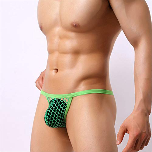 Andongnywell Men's Fishnet Micro G-String Mesh Low Rise Panties Underpants Knickers2