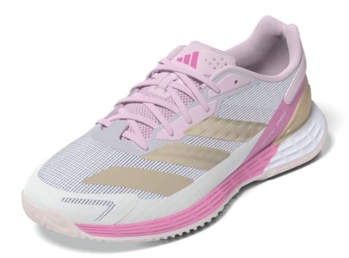 Adidas Women's Defiant Speed 2 Tennis, White/Ash Pearl/Bliss Pink, 8.5