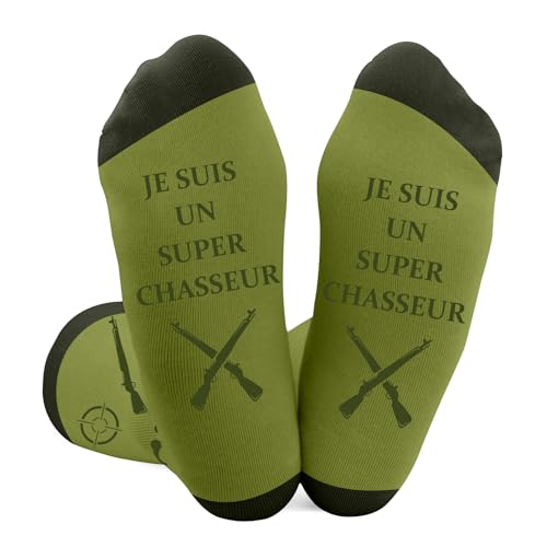 fiszdovb Idee Cadeau Chasseur Homme, Cadeaux Pour Chasseur Fete Des Peres, Cadeau Papa Papy Chaussettes Chasse Accessoire Mari Copain Tonton Ami Anniversaire Fete Des Grands Peres Noel Saint Valentin