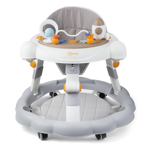 Noonkty Walker for Baby Boy 7-15 Months, Baby Walkers for Girls Infant Walkers for Babies, Foldable Toddler Walker with Wheels and 8 Adjustable Heights, Baby Activity Center