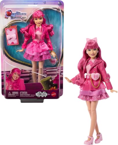 Mattel Disney Descendants: Wicked Wonderland Fashion Doll & Accessory Pink Sister of Red & Daughter of Queen of Hearts with Movie-Inspired Clothing