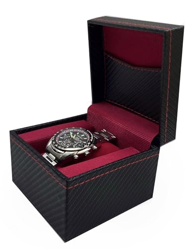 Image of Watch Organiser Display Box Made in Leatherette and Suede with Contarst thread Topstitch | For Men &Women | Gift For Any Occasion (Set of 2 - Black &Tan)