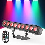 Wallwasher Luce da Palcoscenico 60W, 9 LED RGBW Barra Luminosa con Telecomando DMX512 Stro...