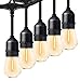 Lichterkette Außen 45M, ZOTOYI S14 Lichterkette Glühbirnen Außen LED mit 45+5 Plastik Birnen, IP65 Wasserdicht Wetterfest Outdoor Lichterkette für Aussen Garten Terrasse Party Hochzeit, Warmweiß 2700K