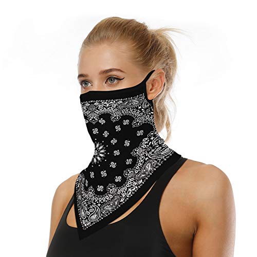 3 peças de máscara de bandana para fone de ouvido, cachecol balaclava, masculino, feminino, braçadei