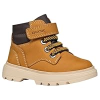 Geox Boy's Kiddartah 3 (Baby/Toddler/Little Kid) Ankle Boot, Dk Yellow, 8