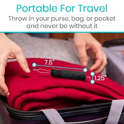 Vive Button Hook with Zipper Pull - Dressing Helper Assist Tool for Arthritis - One Hand Shirt & Coat Buttoning Aid, Disability, Handicapped, Seniors, Elderly - Limited Dexterity, Wide Grip Handle
