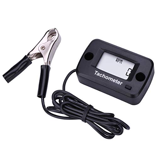 SEARON Digital Chainsaw Tachometer Tach Gauge for Chain Saw Cropper Generator Lawn Mower RV ATV Dirt Bike Motocross Boat Tractor - Thumbnail 2
