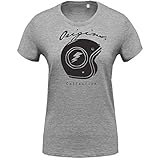  Origins Collection T-Shirt Vintage Helmet (Gris, S)