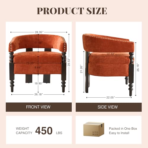 Sillón moderno chenille color rojo miniatura 2