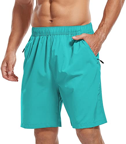 Image of SPOSULEI Men's Athletic Hiking Shorts Water Resistant Quick-Dry Lightweight Outdoor Sweat Shorts with Zipper Pockets