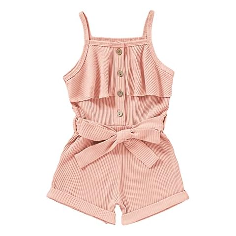 FOCUTEBB Toddler Girl Summer Romper Set Cover