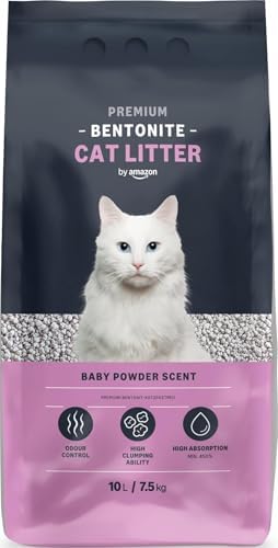 by Amazon Arena Prémium de Bentonita con Aroma a Talco para Gatos...
