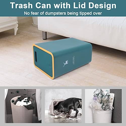 Xpiy XP-CAN-GREENGREEN Trash Can With Lid, 2 Pack 4 Gallons/15 Liters Garbage Can With Press Top, Small Trash Can Dog Proof thumb #2