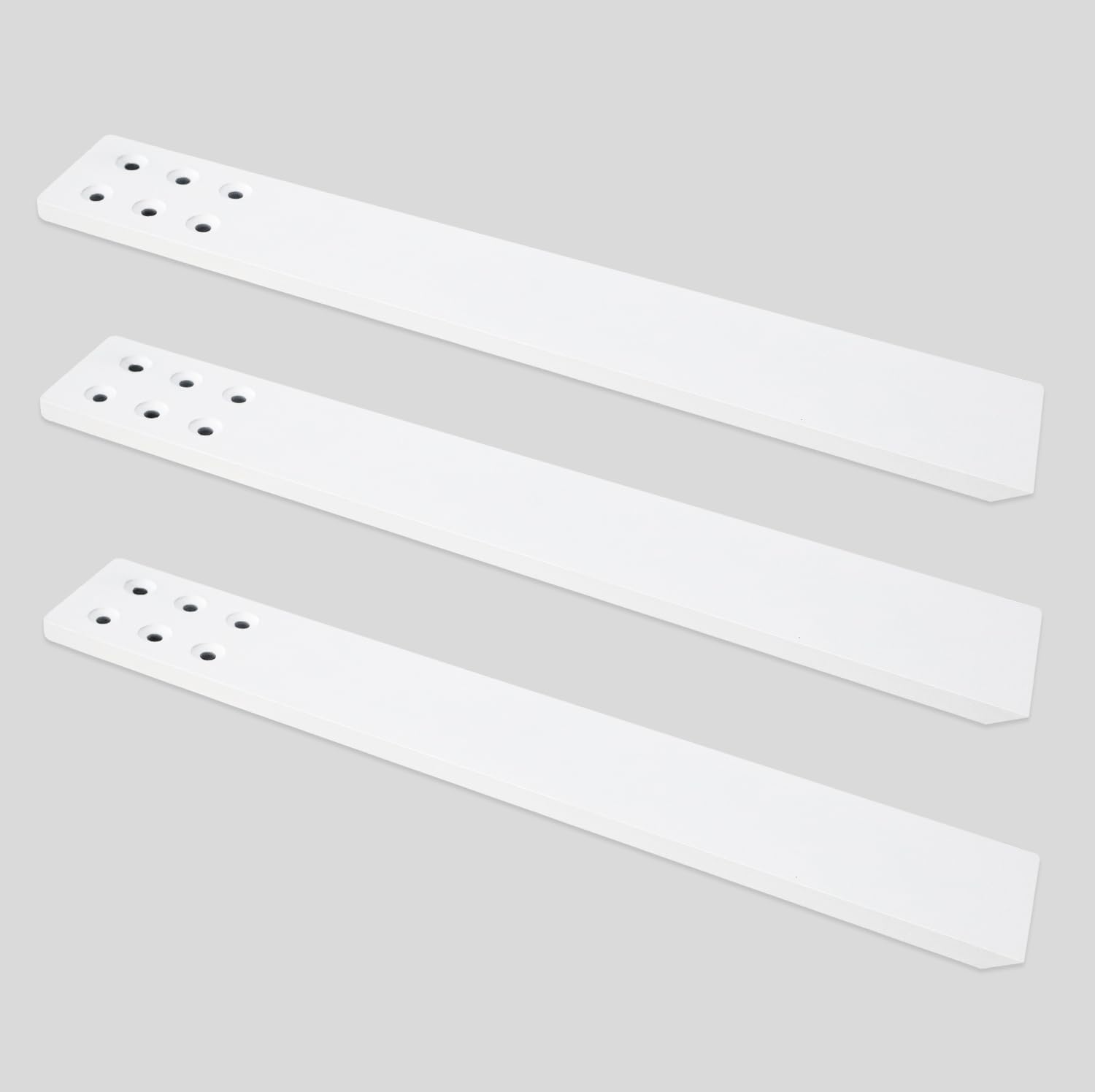 Countertop Support Bracket 3 Pack 18 Lx 2.5 W Hidden White Knee Wall Support Countertop Bracket 3/8 Thick Heavy Duty for Quartz/Granite/Wood/Concret Countertops Screws Included