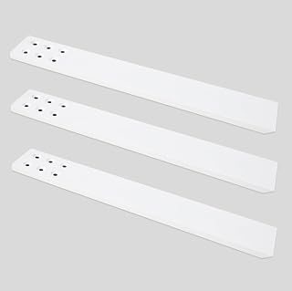 Countertop Support Bracket 3 Pack 18" Lx 2.5" W Hidden White Knee Wall Support Countertop Bracket 3/8" Thick Heavy Duty for Quartz/Granite/Wood/Concret Countertops Screws Included