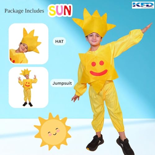 Image of Kaku Fancy Dresses Nature Costume for Kids - Star, Sun, Moon, Cloud, Water Drop, Rainbow for Boys & Girls - Annual Function /Theme Party /Stage Shows /Competition