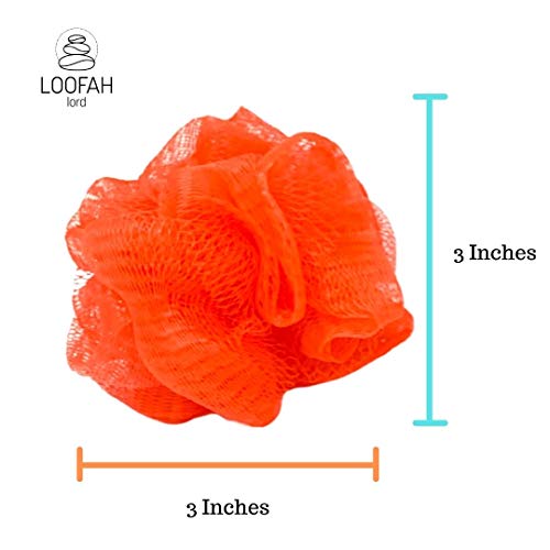 Loofah Lord 24 Red Bath or Shower Sponge Loofahs Pouf Mesh Wholesale Bulk Lot