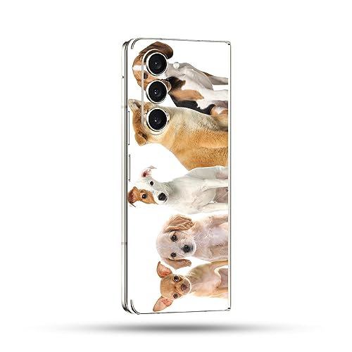 Image of MightySkins Skin Compatible with Samsung Galaxy Z Fold 5 Full Wrap - Puppy Posse | Protective, Durable, and Unique Vinyl Decal wrap Cover | Easy to Apply, Remove, and Change Styles | Made in The USA