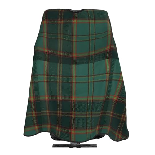 All Ireland Green Tartan Hair Cutting Cape 55" x 66" for Adult Salon Cape with Adjustable Neckline