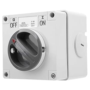 Eujgoov IP66 Wasserdichter 2-Positionen Drehschalter 40A