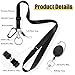Retractable ID Badge Holder with Breakaway Lanyard, Detachable Heavy Duty Badge Reel, RFID Blocking Card Holder Wallet, Keychain, for Office School Business Security Staff Men Women - Black