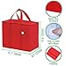 VENO 2 Pack Cooler Bag and Insulated Grocery Bags for Food Delivery, Collapsible Cooler, Reusable Shopping Bags for Groceries with Zipper, Foldable, Heavy-Duty, Stands Upright (Red, 2 Pack)