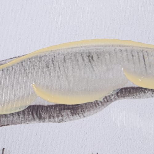 DRW Set von 2 Gemälden im Stil einer Leinwand mit Palmen in Grün- und Grautönen, 70 x 100 x 3 cm