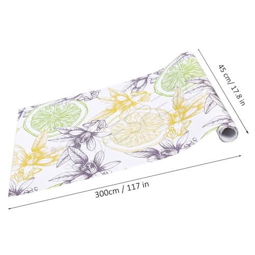 Image of ESPERO Fridge Mats, Kitchen Mat EVA Food Grade Multipurpose Washable Anti Slip Mat /Sheet for Fridge, Shelf Liners for Kitchen Shelves, Table, Kitchen Drawer mat - 300 x 45 cm (Big Flower White)