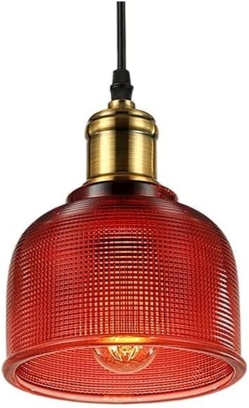 Lampe de plafond industrial retro en verre coloré réglable