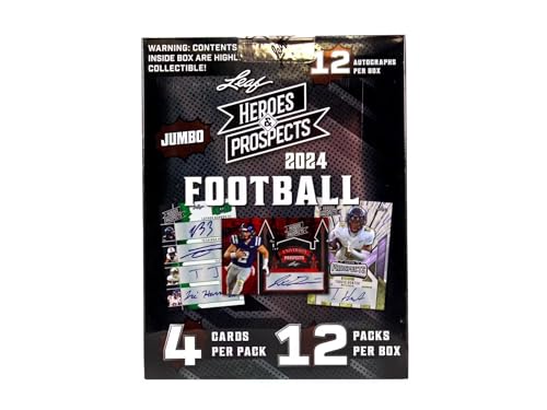 2024 Leaf Heroes & Prospects Football Hobby JUMBO Trading Card